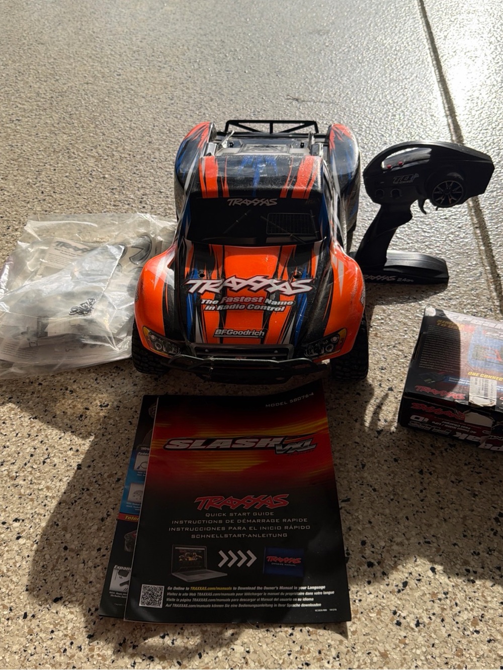 Traxxas Slash VXL Brushless 4x4 2 wheel drive- Orange and Black